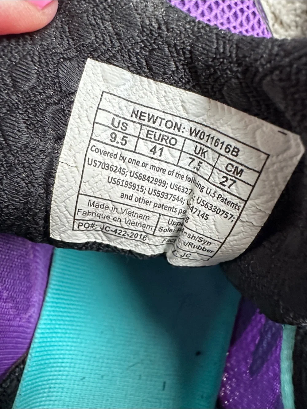 Newton Fate 2 Women's Purple Running Shoes with Aqua Laces 9.5